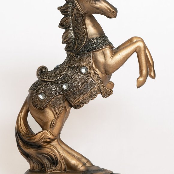 Pair of Desktop Decorative Horse Statue, Animal Sculpture Ornament Home Decor - Picture 6 of 7